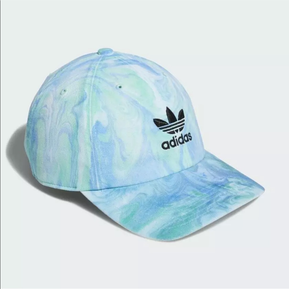 Adidas TREFOIL UNISEX Tie Dye WASH SNAP BACK BASEBALL HAT NEW Marble Botanical